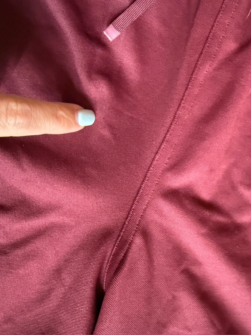 Lululemon Baggy Low Rise Track Shorts burgundy w/red & white side stripes NWT - Picture 8 of 12